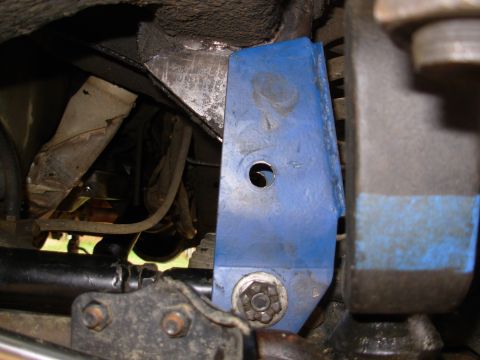 1975 Ford Bronco - I test fitted the bracket by pulling the track bar bolt and dropping the bar (the truck didn't move in relation to the axle) so I could eye…