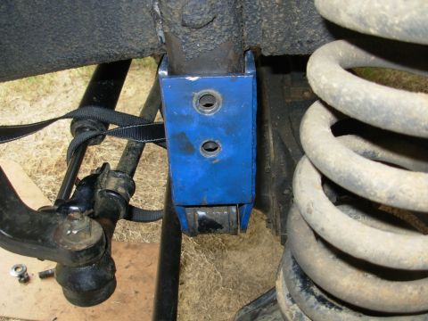 1975 Ford Bronco - But pressing against the frame bracket does nothing to align it with the hole.