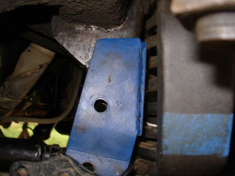 1975 Ford Bronco - It's obvously flat against the frame, but it's equally obvious that the holes aren't drilled straight down from the original location, so t…