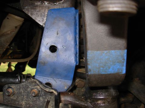 1975 Ford Bronco - It's obvously flat against the frame, but it's equally obvious that the holes aren't drilled straight down from the original location, so t…