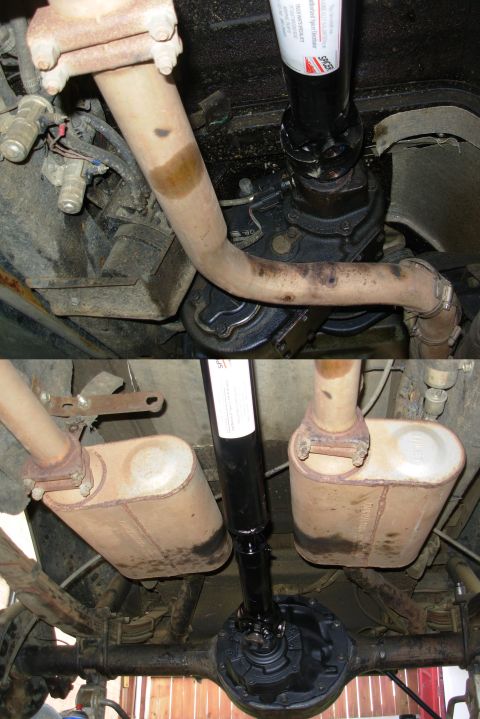 1975 Ford Bronco - I put a thick bead of RightStuff on the axle housing (after tightening & threadlocking the drain plug kit) and installed the chunk & d'shaf…