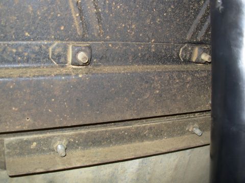 1975 Ford Bronco - The angle iron with welded nuts is for the later shoulder belt buckles. The stock eB location was too far forward for them to be effective,…