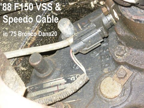 1975 Ford Bronco - I put the original '75 speedo gear onto this VSS Motorcraft DY587 (E9TA-9E731-AA/E4AZ-9E731-A) and everything works fine: speedo, cruise, &…