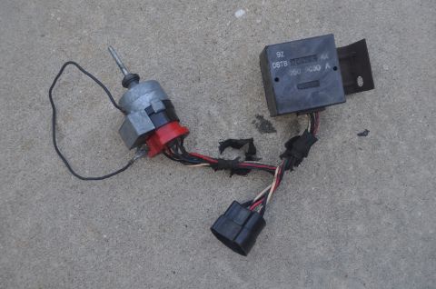 1972 Ford F-100 - Wiper delay module and switch assembly, part number D8TB-17C476-AA, shown on concrete.