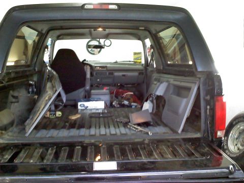 1995 Ford Bronco - beginning of peel and seal installation