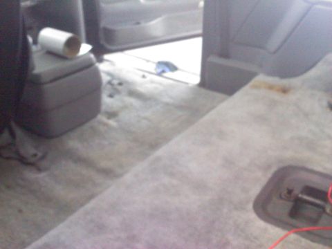 1995 Ford Bronco - carpet after pressure washing