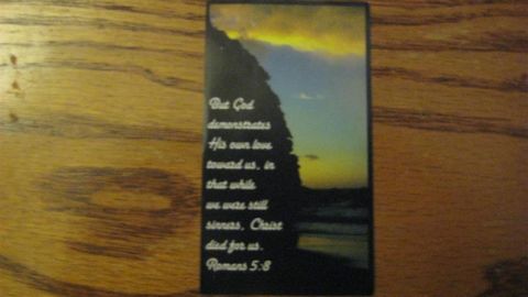 1968 Ford Ranchero - Bookmark Romans 5:8 and a sunset scene.