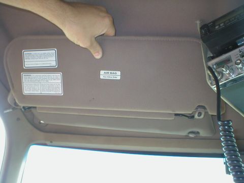 1983 Ford Bronco - I finally found a set of double visors ('94-96 only) and swapped them in. I had to trim some metal inside the roof for clearance at the spr…