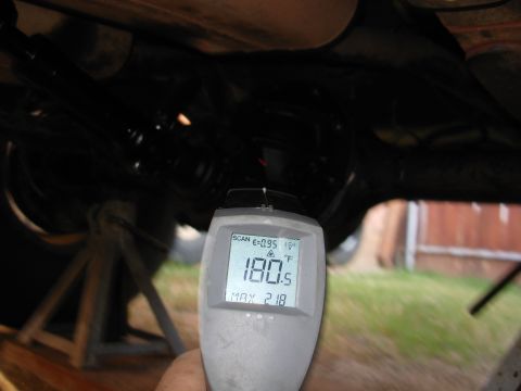 1975 Ford Bronco - I was a little surprised at how toasty the rebuilt diff got just freewheeling on jackstands idling in OD at ~30mph for a half hour. Frank i…