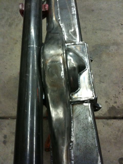Suzuki Samurai - This image shows a close-up of a welded metal component, possibly part of a vehicle's frame or suspension system.