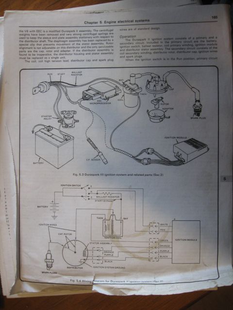 1981 Ford Bronco - This diagram illustrates the components and wiring of the Duraspark III ignition system.