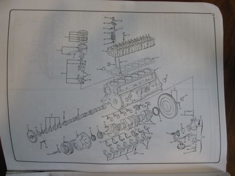 1981 Ford Bronco - This diagram details the internal components of an engine, illustrating how various parts assemble.