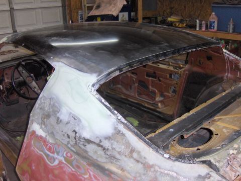 1970 Chevrolet Camaro - This car is undergoing bodywork, with primer and filler visible on the exterior panels.