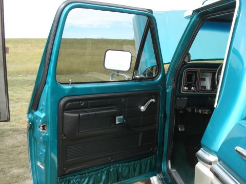 1979 Ford F-150 - Interior view of a 1979 Ford F-150, highlighting the door panel and dashboard details.