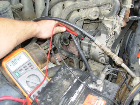 1983 Ford Bronco - The engine-running voltage between the alternator case & battery negative post immediately after cranking (which should ideally be zero) wa…