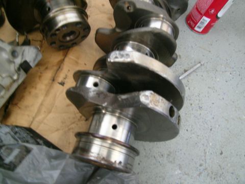 1995 Ford Probe - Close-up of engine crankshafts, possibly for a turbo build project.