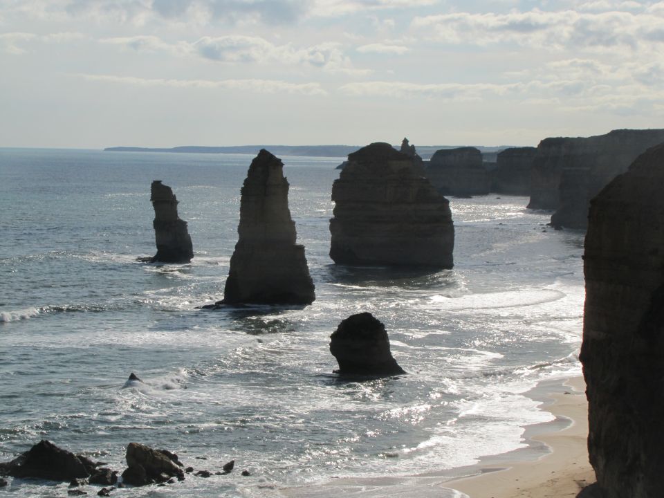 Twelve Apostles rock formations on the coast