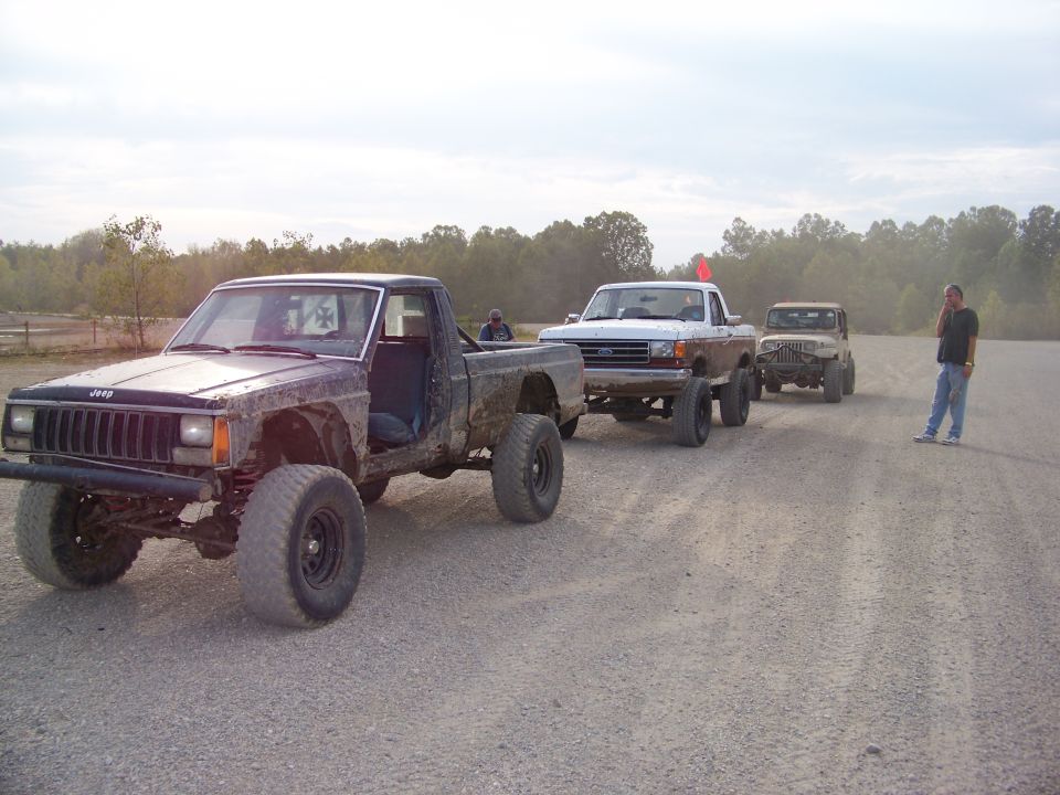 Lined up and leaving