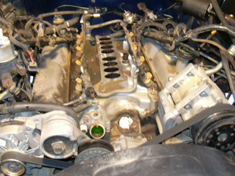 1991 Ford Bronco - Fuel rails disconnected, one last look.