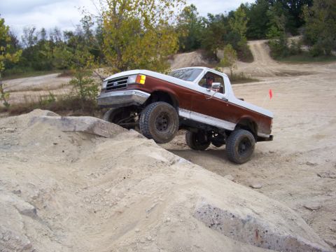 1989 Ford Bronco - This Ford Bronco navigates an off-road obstacle course.