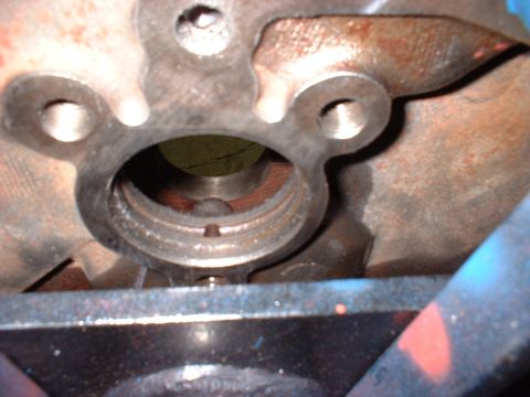 1967 Ford Mustang - This image shows a close-up view of an engine component, likely part of a larger assembly.