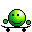 1989 Ford Bronco - A pixelated smiley face is depicted on a skateboard, appearing to be in motion.