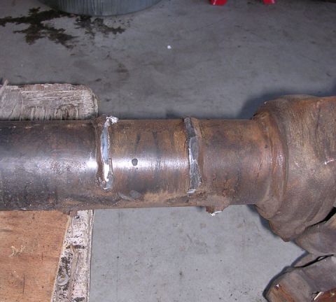 1994 Ford Bronco - passanger side gone, still some grinding to do to make room for the radius arm mounts