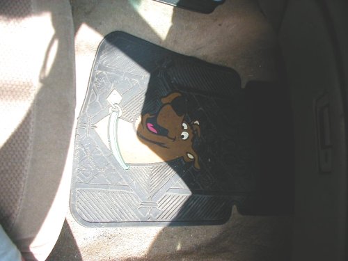 Car floor mat a cartoon dog character
