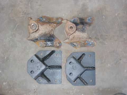 1985 Ford Bronco - Factory Bracket and Sky-Manufacturing bracket.