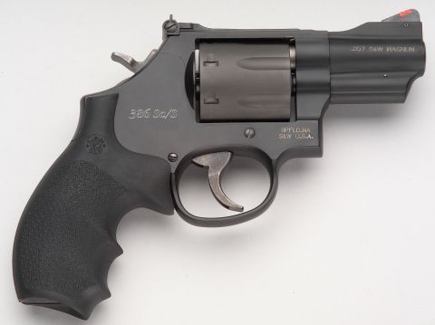 1989 Ford Bronco - Smith & Wesson 386 Sc/S revolver, chambered in .357 Magnum, made in Springfield, MA.
