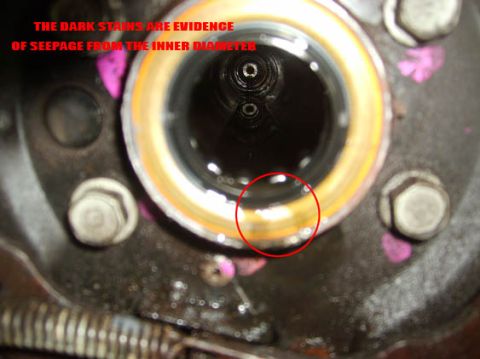 2002 Ford Crown Victoria - Dark stains indicate seepage from the inner diameter of this automotive part.