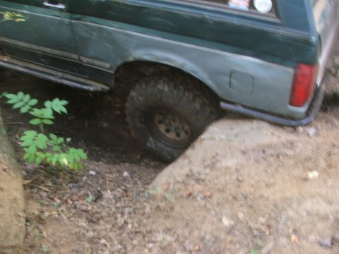1996 Ford Bronco - This 1996 Ford Bronco is navigating a challenging off-road course.