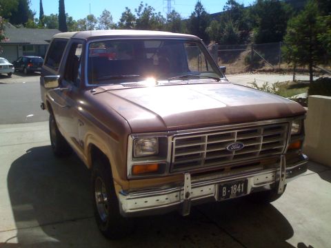 1986 Ford Bronco - This 1986 Ford Bronco is shown from the front three-quarter angle.