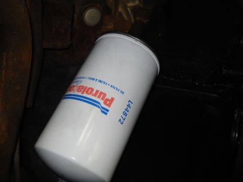 1994 Ford F-350 - Close-up of a Purolator L44872 oil filter, likely in an engine bay.