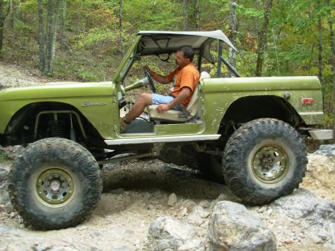 1983 Ford Bronco - This 1983 Ford Bronco navigates a rocky trail with its top removed.