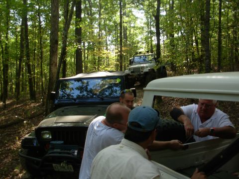 1983 Ford Bronco - Some emergency tire carrier repair.