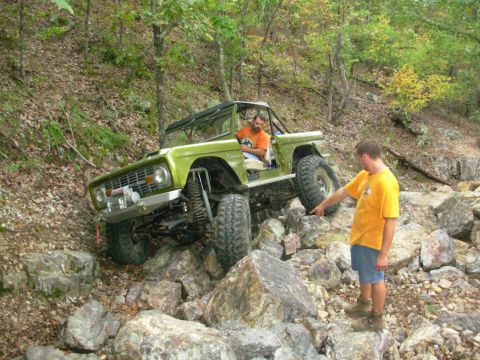 1983 Ford Bronco - Hey, Jaimey; there's a rock right here.