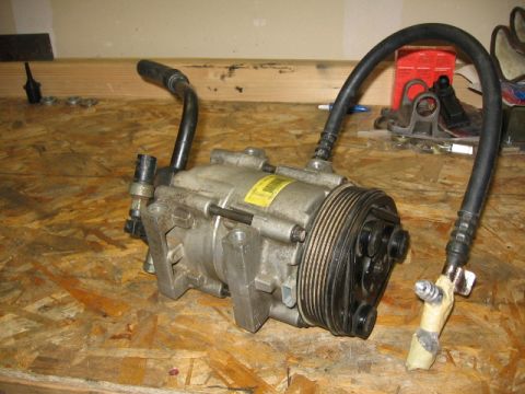 1995 Ford Bronco - All the pics for now are just of the stock '95 compressor I removed. The idea is to use this location and put another compressor in there f…