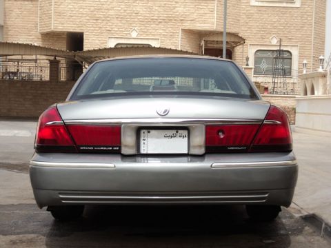2001 Mercury Grand Marquis - Rear view of a 2001 Mercury Grand Marquis showing its taillights and license plate.