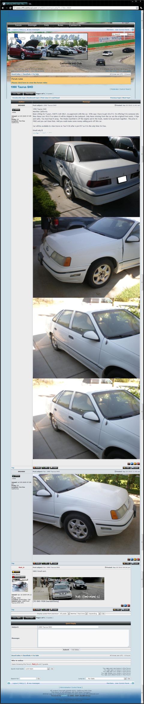 1990 Ford Taurus “White No Moonroof”