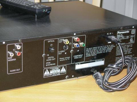 2004 Land Rover Land Rover - Panasonic DVD player rear panel with various connection ports and labels visible.