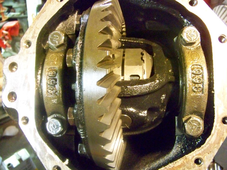 Differential gears with "363" cast into housing