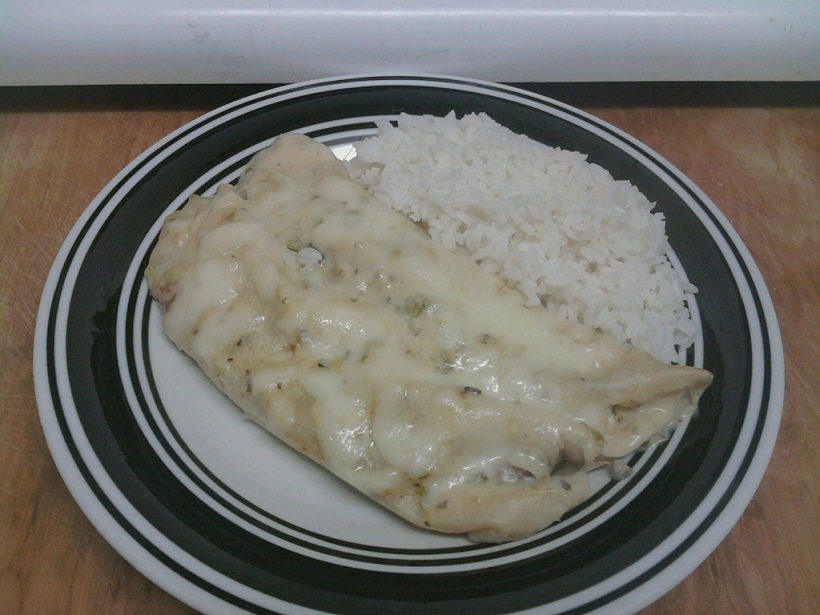 Plate of chicken and rice