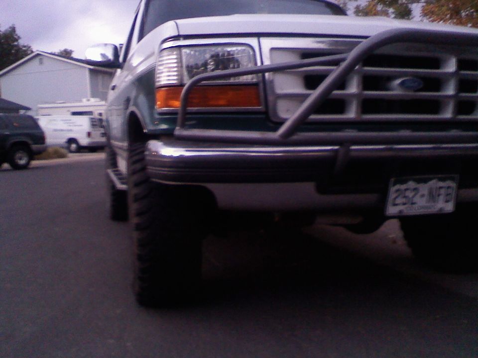 Ford truck front bumper with brush guard and license plate 252-NFB