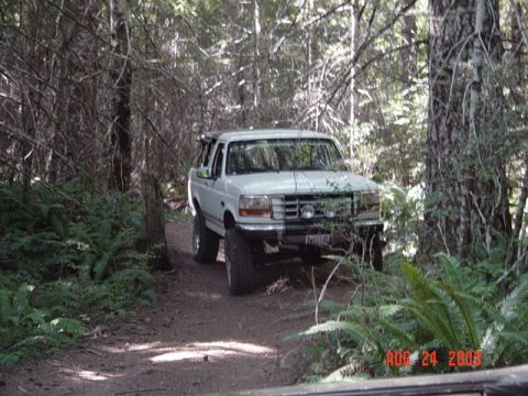 1989 Ford Bronco - Mark on the "Cable trail"