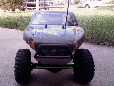 1996 Ford Bronco - This remote-controlled rock crawler features a modified body and large, knobby tires for off-road use.