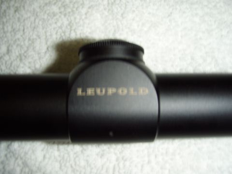 2004 Harley-Davidson Fat Boy - Close-up of a Leupold rifle scope, showing the brand name.