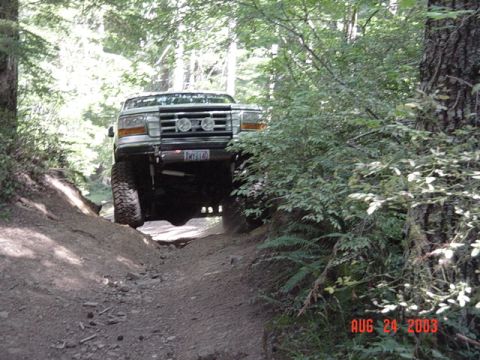 1989 Ford Bronco - Mark climbing a hill