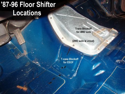 1983 Ford Bronco - The butyl sealant between the trans plate & the floor is relatively easy to separate. But the panel adhesive used on the t-case blockoff (a…