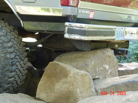 1989 Ford Bronco - Had to smush the gas tank skidplate first